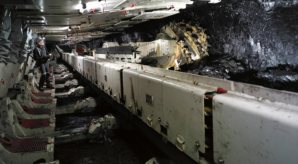 Coal is produced at the Twentymile Mine near Craig, Colorado
