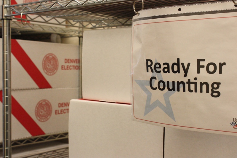 Ballots are ready for counting in Denver, 2012; File photo: Todd Shepherd